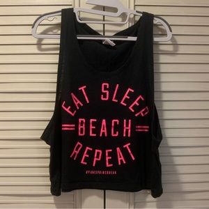 Pink crop tank top Size M